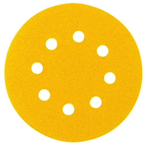 SANDING DISC VELC 125X 40G 8H FB GOLD - 8 HOLE - VELCRO SANDING DISC