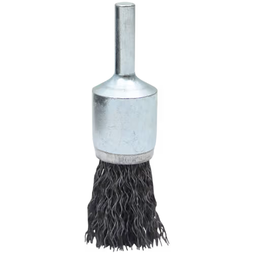 WIRE BRUSH PORT 12MM MOUNTED HAWK - 6MM SHANK - FLAT TRIM 0.30MM WIRE