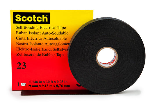 3M Scotch® 23 Black Self Amalgamating Tape 19mm x 9m