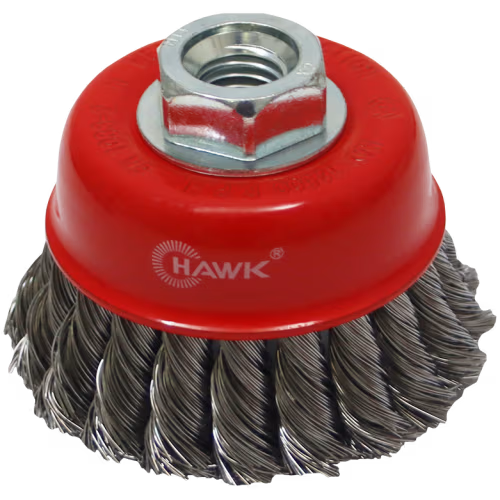 WIRE CUP BRUSH KNOT 65 X 10 X 1.5 HAWK - 0.50MM WIRE- THREAD M10