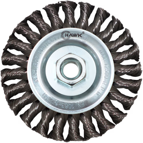 WIRE WHEEL KNOT 115 X 14 X 2.00 HAWK - 0.35MM WIRE - THREAD M14